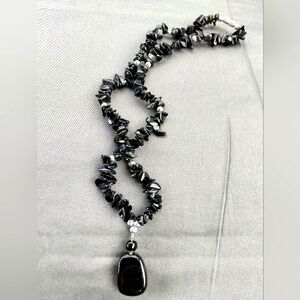 Elegant Black Onyx Pendant Necklace